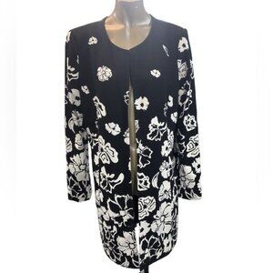 Melanie Lyne Floral Black and White Jacket